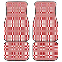 Red White Filipino Binakol Motifs Car Mats Mabuhay Philippines Festival Kusikus Pattern