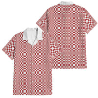 Red White Filipino Binakol Motifs Family Matching Off Shoulder Maxi Dress and Hawaiian Shirt Mabuhay Philippines Festival Kusikus Pattern
