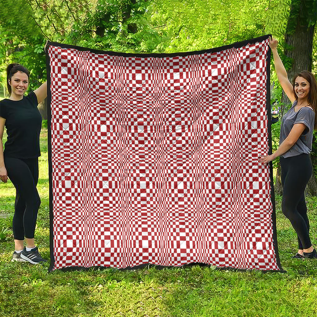 Red White Filipino Binakol Motifs Quilt Mabuhay Philippines Festival Kusikus Pattern