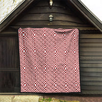 Red White Filipino Binakol Motifs Quilt Mabuhay Philippines Festival Kusikus Pattern