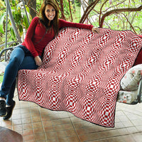 Red White Filipino Binakol Motifs Quilt Mabuhay Philippines Festival Kusikus Pattern