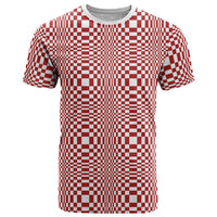 Red White Filipino Binakol Motifs T Shirt Mabuhay Philippines Festival Kusikus Pattern