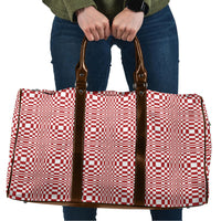 Red White Filipino Binakol Motifs Travel Bag Mabuhay Philippines Festival Kusikus Pattern