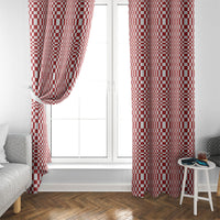 Red White Filipino Binakol Motifs Window Curtain Mabuhay Philippines Festival Kusikus Pattern