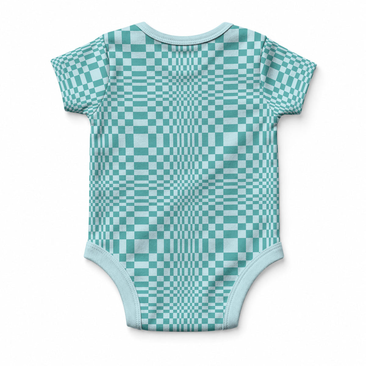 Cyan Filipino Binakol Motifs Baby Onesie Mabuhay Philippines Festival Kusikus Pattern