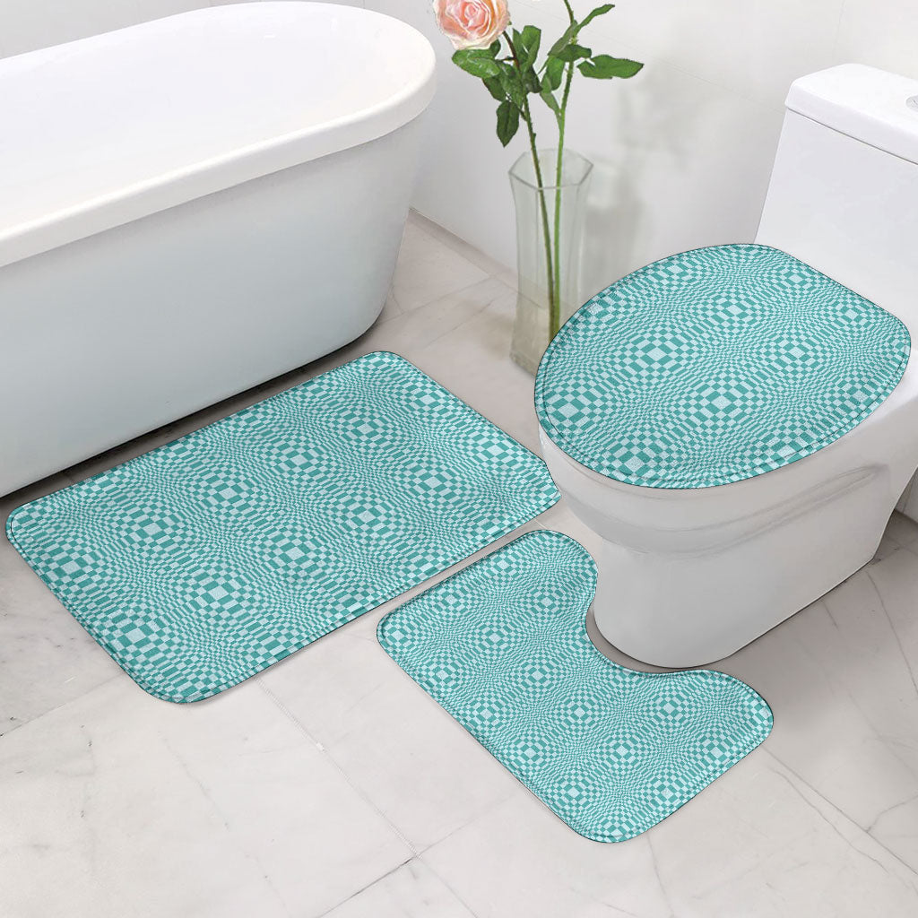 Cyan Filipino Binakol Motifs Bathroom Set Mabuhay Philippines Festival Kusikus Pattern