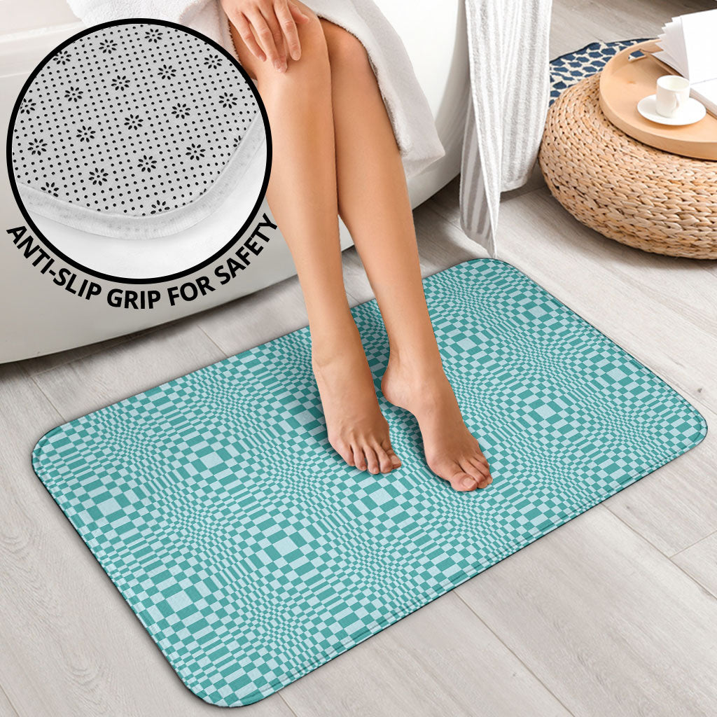 Cyan Filipino Binakol Motifs Bathroom Set Mabuhay Philippines Festival Kusikus Pattern
