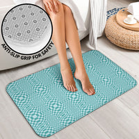 Cyan Filipino Binakol Motifs Bathroom Set Mabuhay Philippines Festival Kusikus Pattern