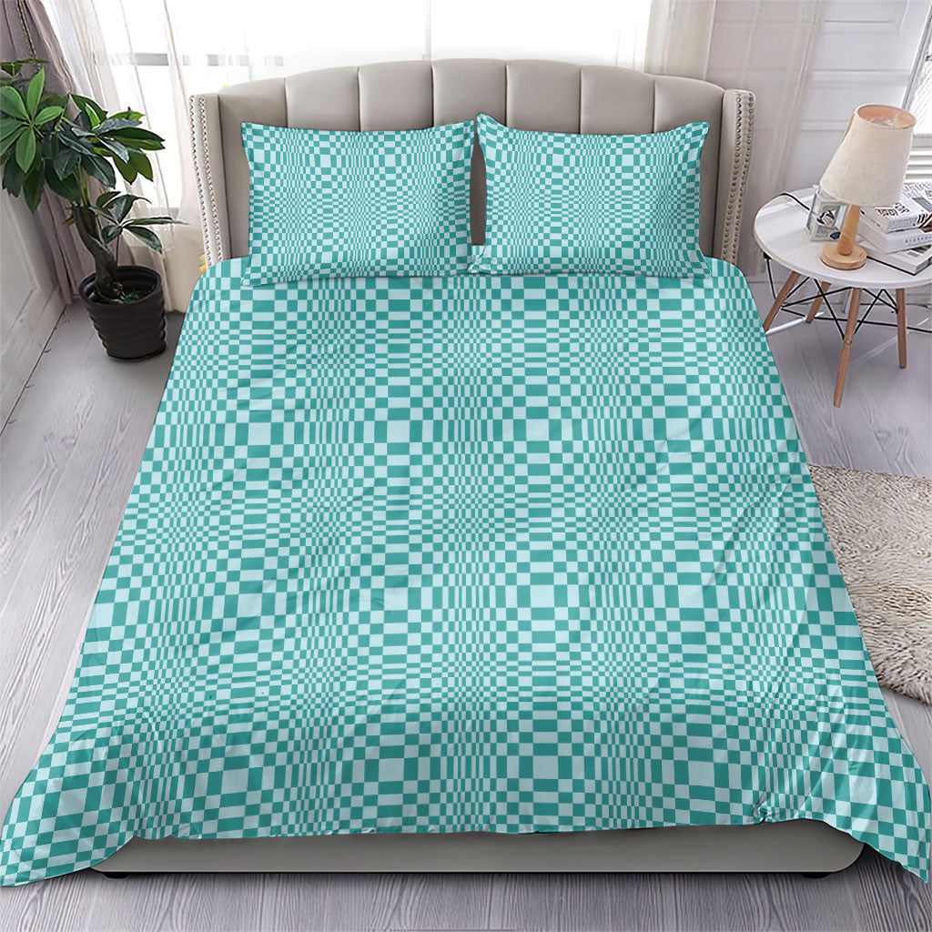 Cyan Filipino Binakol Motifs Bedding Set Mabuhay Philippines Festival Kusikus Pattern