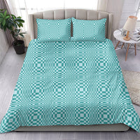 Cyan Filipino Binakol Motifs Bedding Set Mabuhay Philippines Festival Kusikus Pattern