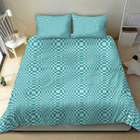 Cyan Filipino Binakol Motifs Bedding Set Mabuhay Philippines Festival Kusikus Pattern