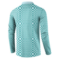 Cyan Filipino Binakol Motifs Button Sweatshirt Mabuhay Philippines Festival Kusikus Pattern