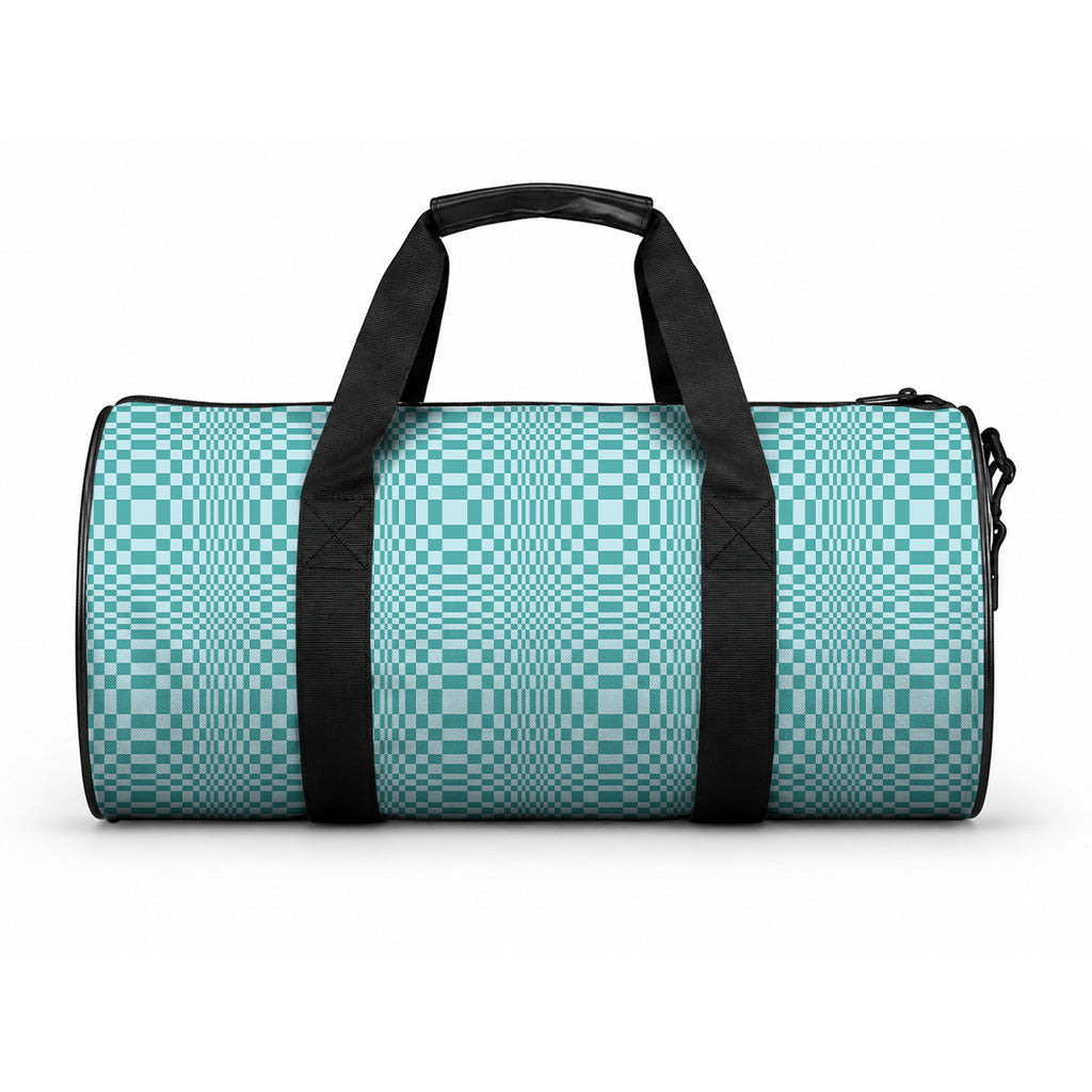 Cyan Filipino Binakol Motifs Duffle Bag Mabuhay Philippines Festival Kusikus Pattern
