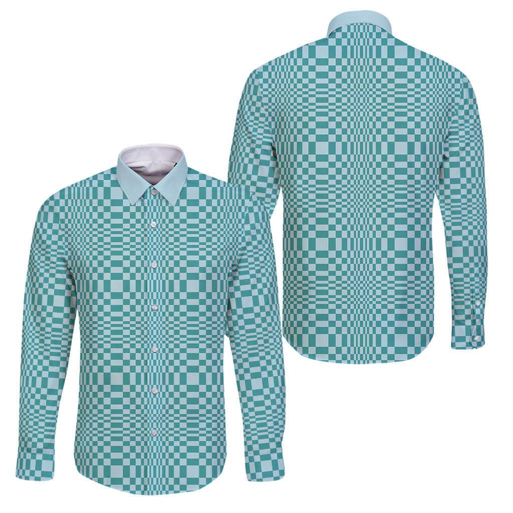 Cyan Filipino Binakol Motifs Family Matching Off Shoulder Short Dress and Hawaiian Shirt Mabuhay Philippines Festival Kusikus Pattern