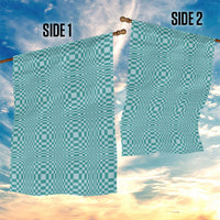 Cyan Filipino Binakol Motifs Garden Flag Mabuhay Philippines Festival Kusikus Pattern