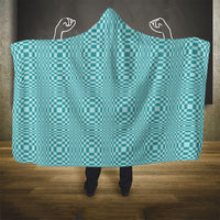 Cyan Filipino Binakol Motifs Hooded Blanket Mabuhay Philippines Festival Kusikus Pattern