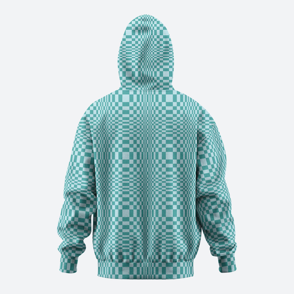 Cyan Filipino Binakol Motifs Hoodie Mabuhay Philippines Festival Kusikus Pattern