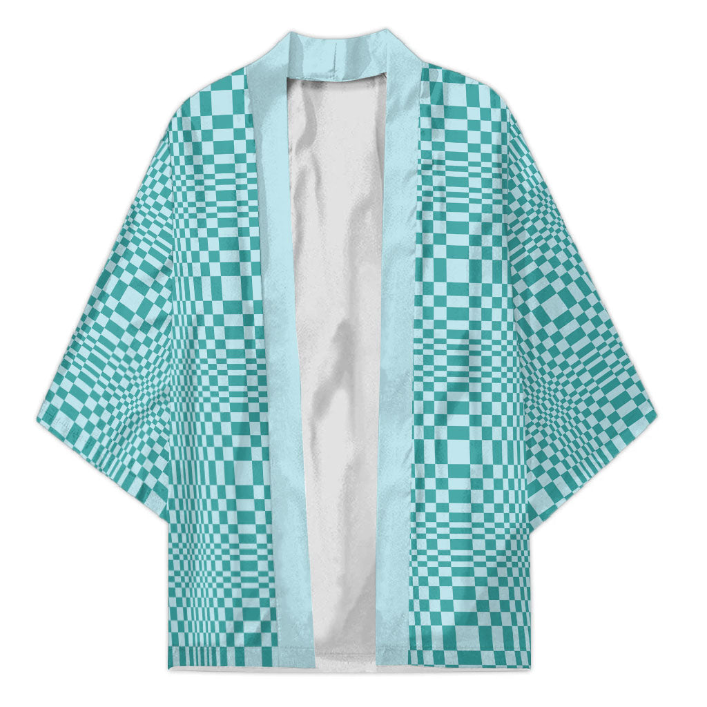 Cyan Filipino Binakol Motifs Kimono Mabuhay Philippines Festival Kusikus Pattern