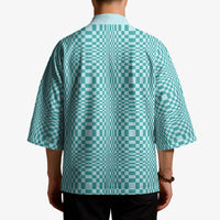 Cyan Filipino Binakol Motifs Kimono Mabuhay Philippines Festival Kusikus Pattern