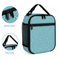 Cyan Filipino Binakol Motifs Lunch Bag Mabuhay Philippines Festival Kusikus Pattern