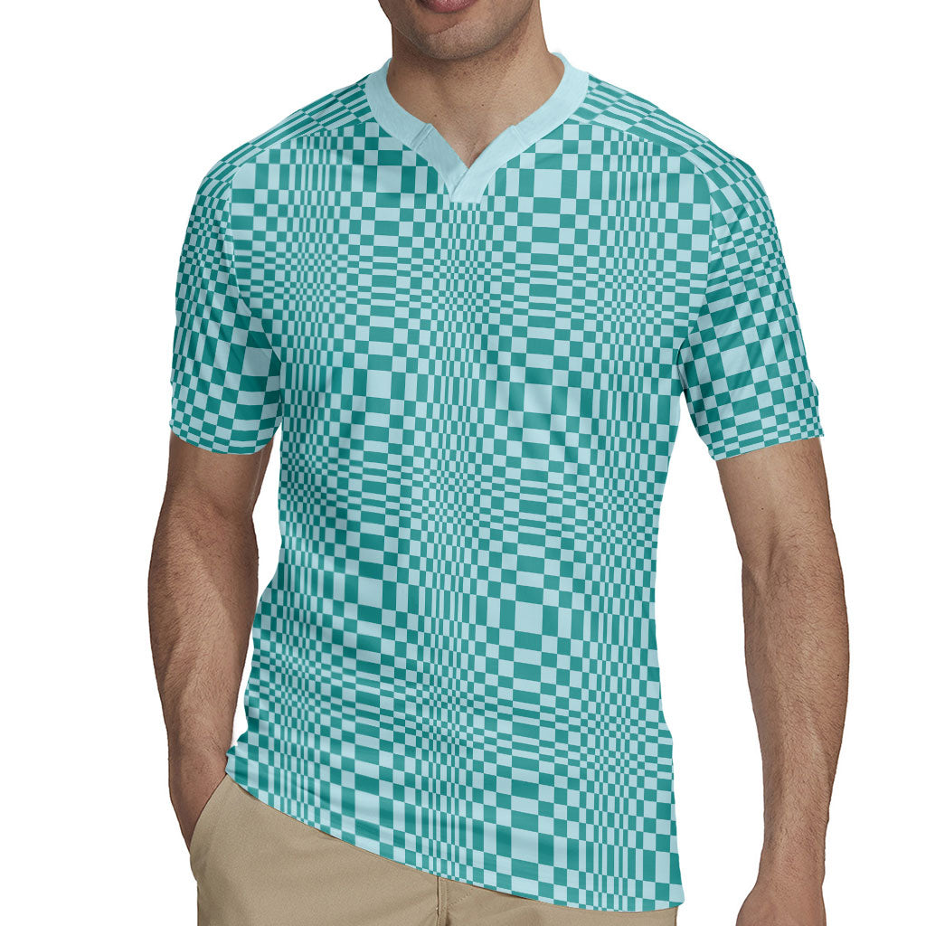 Cyan Filipino Binakol Motifs Rugby Jersey Mabuhay Philippines Festival Kusikus Pattern