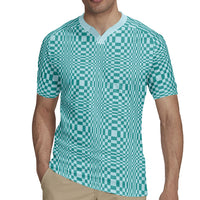 Cyan Filipino Binakol Motifs Rugby Jersey Mabuhay Philippines Festival Kusikus Pattern