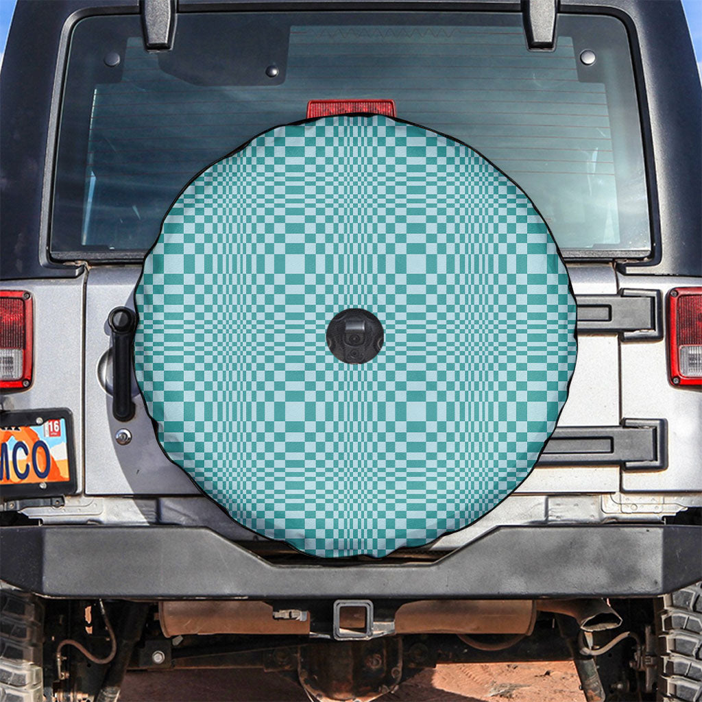 Cyan Filipino Binakol Motifs Spare Tire Cover Mabuhay Philippines Festival Kusikus Pattern