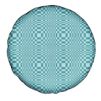 Cyan Filipino Binakol Motifs Spare Tire Cover Mabuhay Philippines Festival Kusikus Pattern