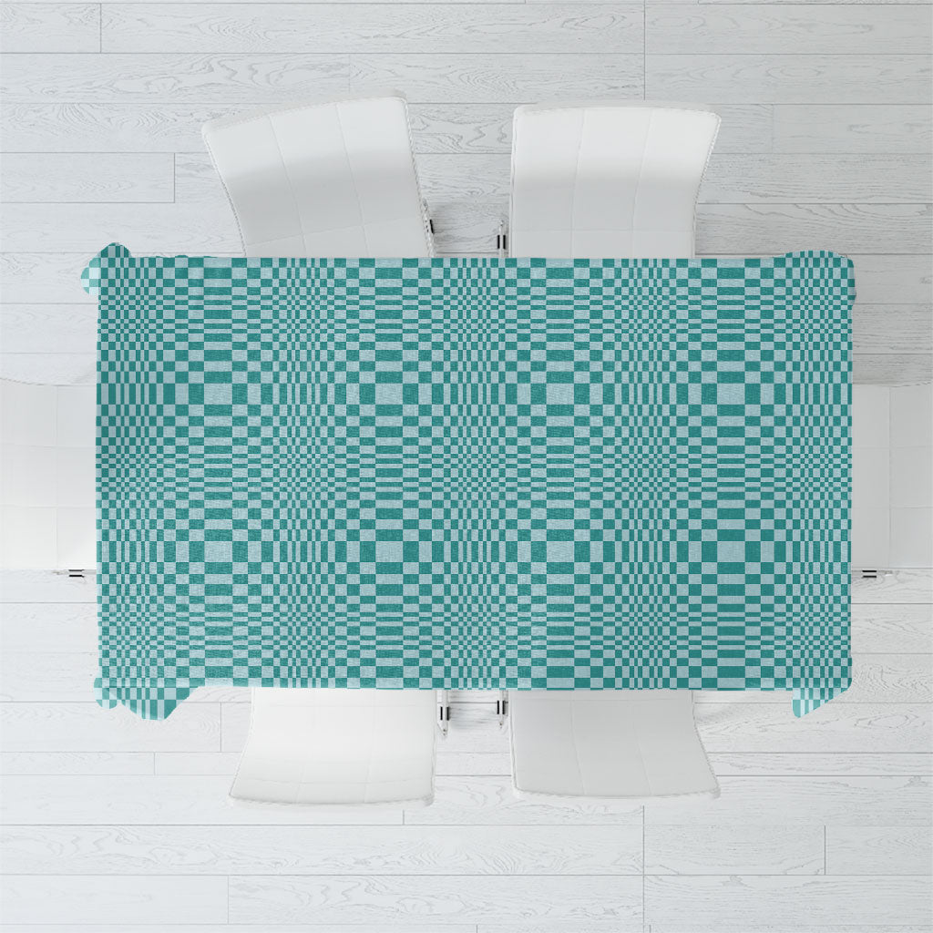 Cyan Filipino Binakol Motifs Tablecloth Mabuhay Philippines Festival Kusikus Pattern