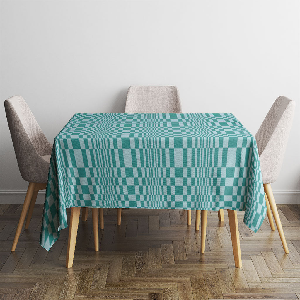 Cyan Filipino Binakol Motifs Tablecloth Mabuhay Philippines Festival Kusikus Pattern
