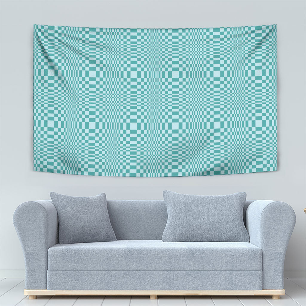 Cyan Filipino Binakol Motifs Tapestry Mabuhay Philippines Festival Kusikus Pattern