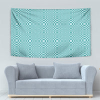 Cyan Filipino Binakol Motifs Tapestry Mabuhay Philippines Festival Kusikus Pattern