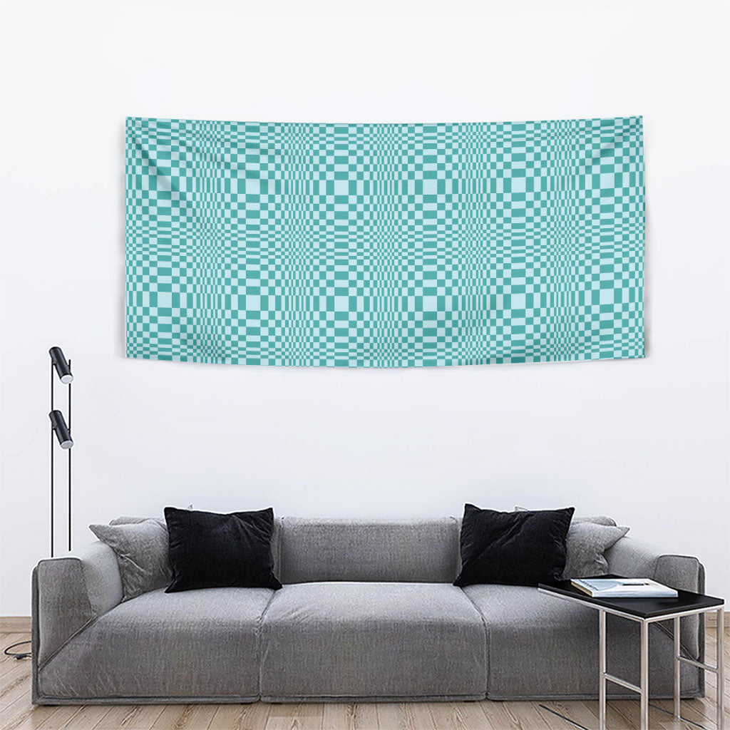 Cyan Filipino Binakol Motifs Tapestry Mabuhay Philippines Festival Kusikus Pattern