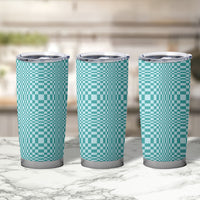 Cyan Filipino Binakol Motifs Tumbler Cup Mabuhay Philippines Festival Kusikus Pattern