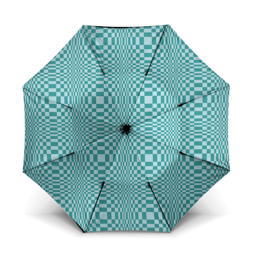 Cyan Filipino Binakol Motifs Umbrella Mabuhay Philippines Festival Kusikus Pattern