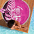 New Zealand Silver Fern Rugby Custom Beach Blanket All Black Maori Pattern Pink - Polynesian Pride