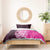 New Zealand Silver Fern Rugby Custom Bedding Set All Black Maori Pattern Pink - Polynesian Pride