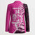 New Zealand Silver Fern Rugby Custom Blazer All Black Maori Pattern Pink - Polynesian Pride