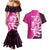 New Zealand Silver Fern Rugby Custom Couples Matching Mermaid Dress and Hawaiian Shirt All Black Maori Pattern Pink - Polynesian Pride