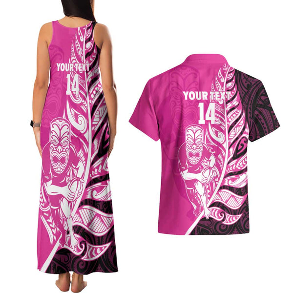 New Zealand Silver Fern Rugby Couples Matching Mermaid Dress and Hawaiian Shirt Go All Black 2023 World Cup LT14