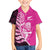 New Zealand Silver Fern Rugby Custom Family Matching Off The Shoulder Long Sleeve Dress and Hawaiian Shirt All Black Maori Pattern Pink - Polynesian Pride