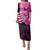New Zealand Silver Fern Rugby Custom Family Matching Puletasi and Hawaiian Shirt All Black Maori Pattern Pink - Polynesian Pride