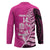 New Zealand Silver Fern Rugby Custom Hockey Jersey All Black Maori Pattern Pink - Polynesian Pride