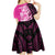 New Zealand Silver Fern Rugby Custom Kid Short Sleeve Dress All Black Maori Pattern Pink - Polynesian Pride