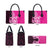 New Zealand Silver Fern Rugby Custom Leather Bag All Black Maori Pattern Pink - Polynesian Pride