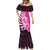 New Zealand Silver Fern Rugby Custom Mermaid Dress All Black Maori Pattern Pink - Polynesian Pride