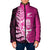 New Zealand Silver Fern Rugby Custom Padded Jacket All Black Maori Pattern Pink - Polynesian Pride