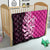 New Zealand Silver Fern Rugby Custom Quilt All Black Maori Pattern Pink - Polynesian Pride