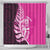 New Zealand Silver Fern Rugby Custom Shower Curtain All Black Maori Pattern Pink - Polynesian Pride