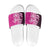 New Zealand Silver Fern Rugby Custom Slide Sandals All Black Maori Pattern Pink - Polynesian Pride